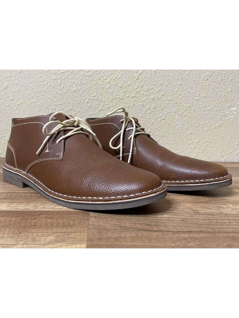 Kenneth Cole Reaction Desert Sun Leather Chukka Boot Shoes Size 12 M Brown Y2K